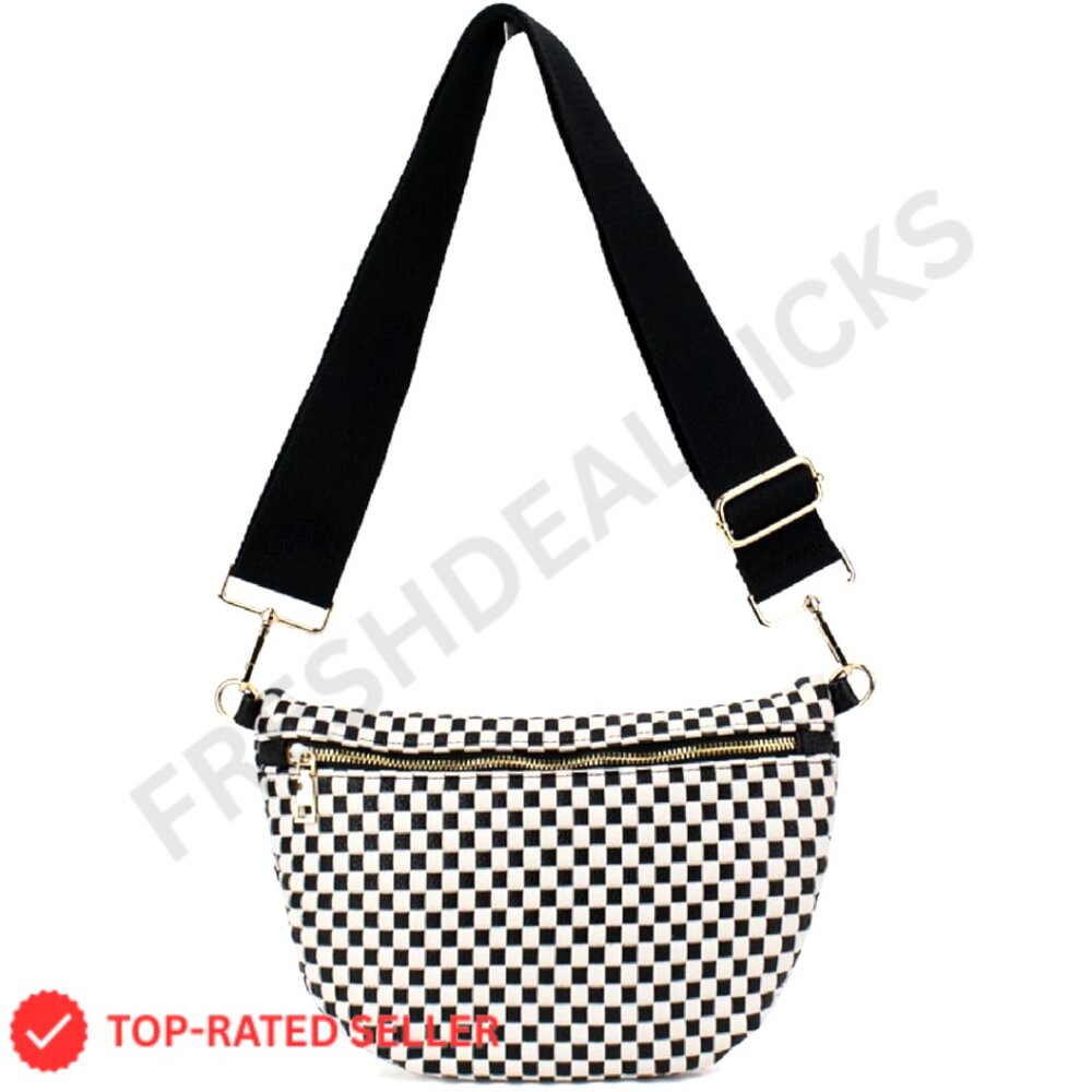 Woven Crossbody Bag Adjustable Strap Hands-Free Festival Travel Everyday Chic